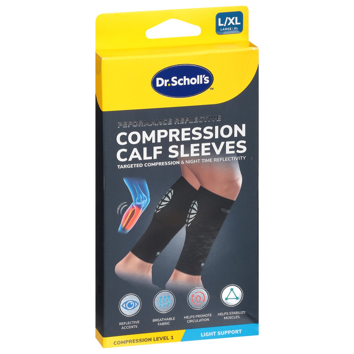slide 12 of 12, Dr. Scholl's Compression Large/XL Calf Sleeve 1 ea, 1 ct