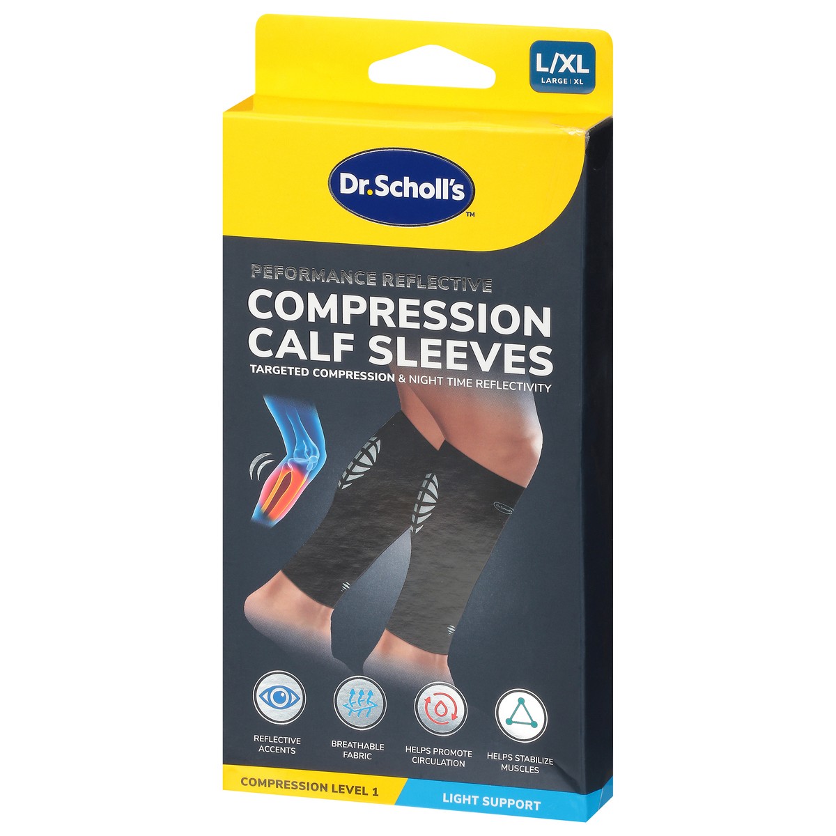 slide 10 of 12, Dr. Scholl's Compression Large/XL Calf Sleeve 1 ea, 1 ct