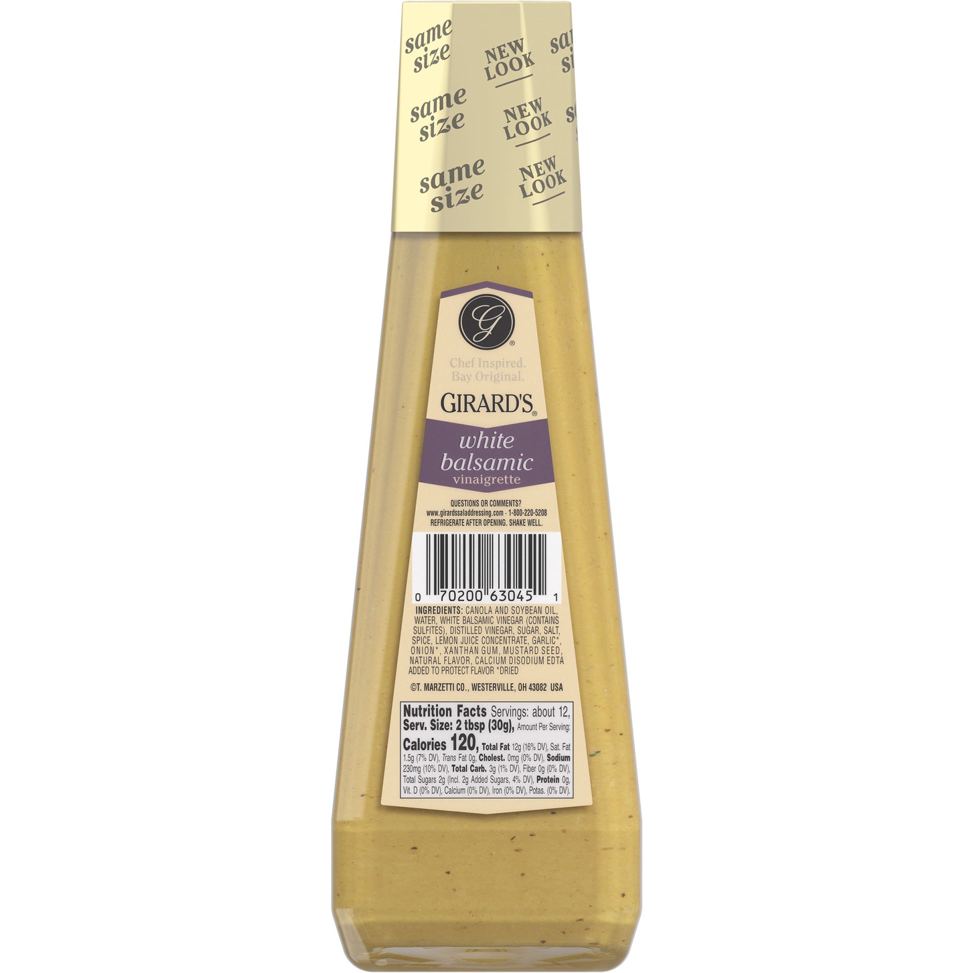 slide 8 of 8, Girard's White Balsamic Vinaigrette 12 fl. oz. Bottle, 12 fl oz