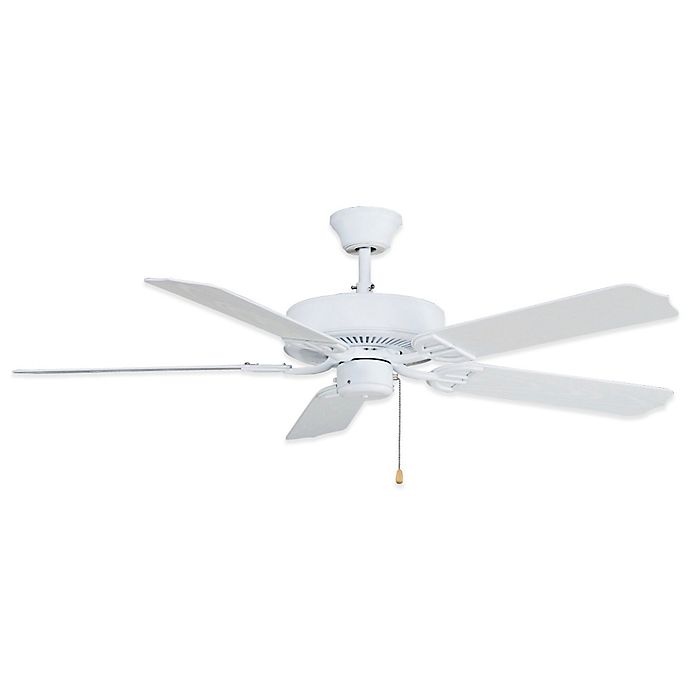 slide 1 of 1, Fanimation AireDcor Damp Location Ceiling Fan - Matte White, 52 in