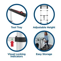 Cosco SmartClose Telescopic Extension Ladder