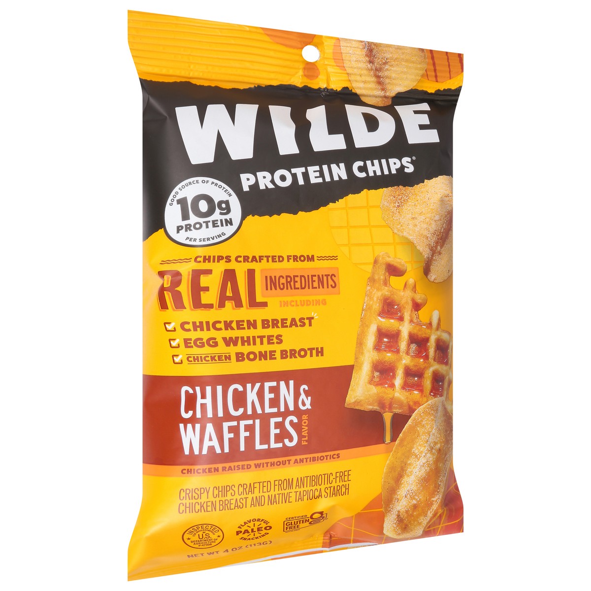 slide 4 of 9, Wilde Protein Chips Chicken & Waffles - 4 oz, 4 oz