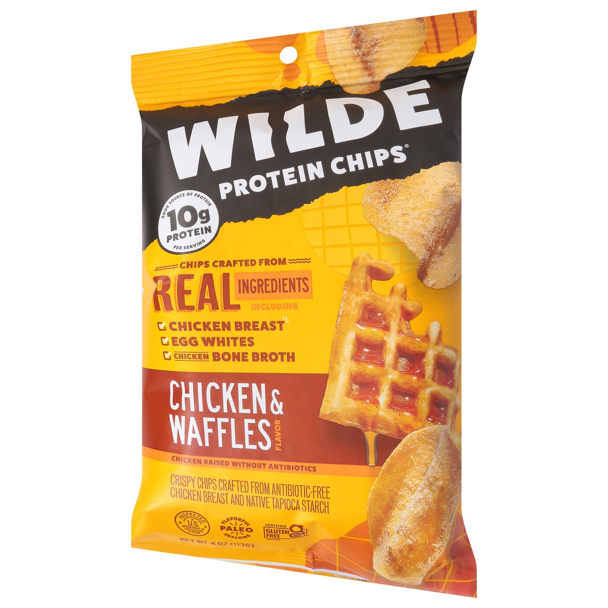 slide 6 of 9, Wilde Protein Chips Chicken & Waffles - 4 oz, 4 oz