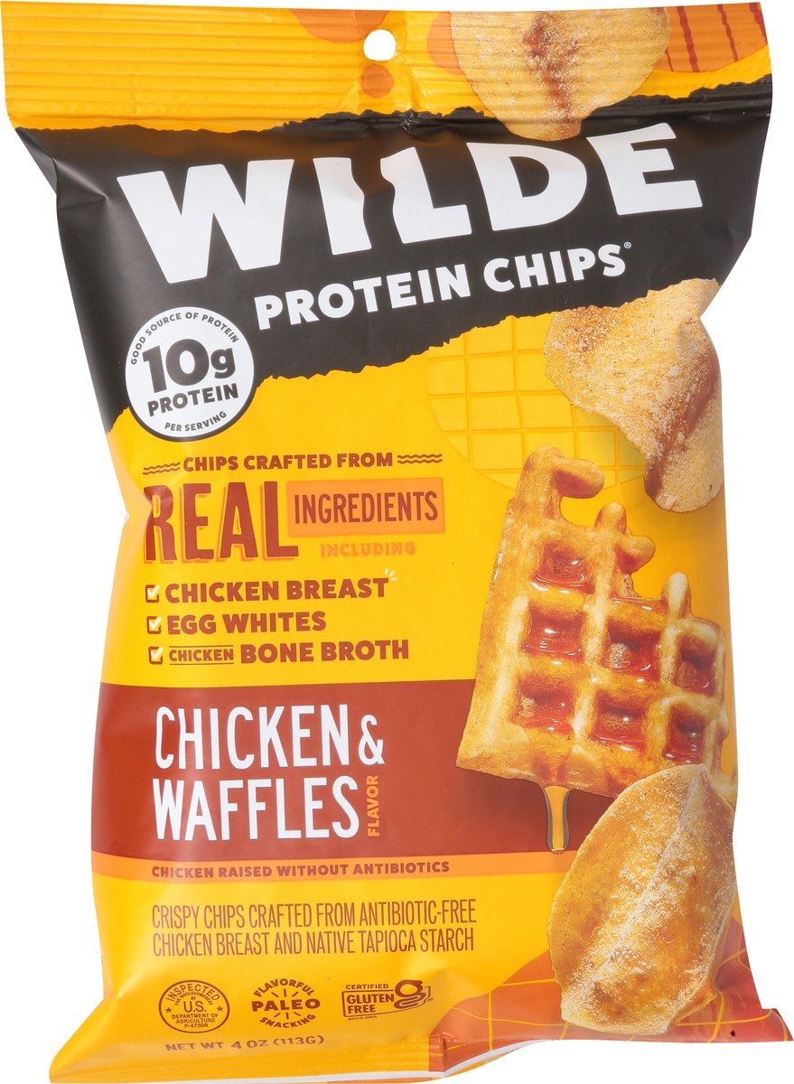 slide 3 of 9, Wilde Protein Chips Chicken & Waffles - 4 oz, 4 oz