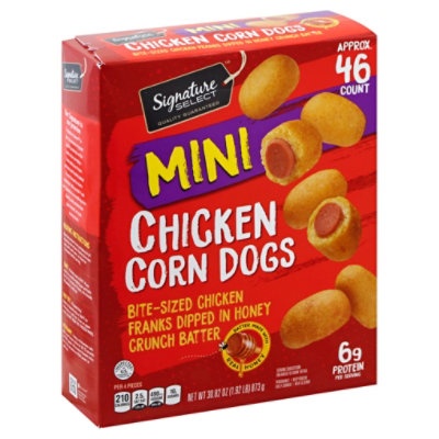 slide 1 of 5, Signature Select Corn Dogs Mini, 30.82 oz