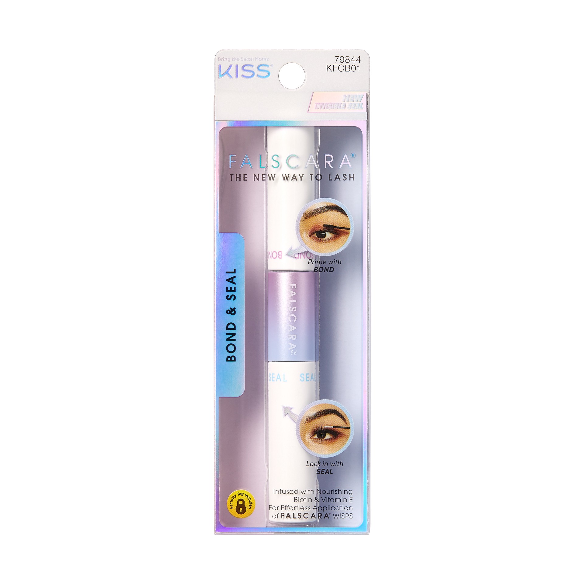 slide 1 of 5, KISS Falscara False Eyelash Wisps Bond & Seal, Double-Sided Tube, 0.29 oz., 1 ct