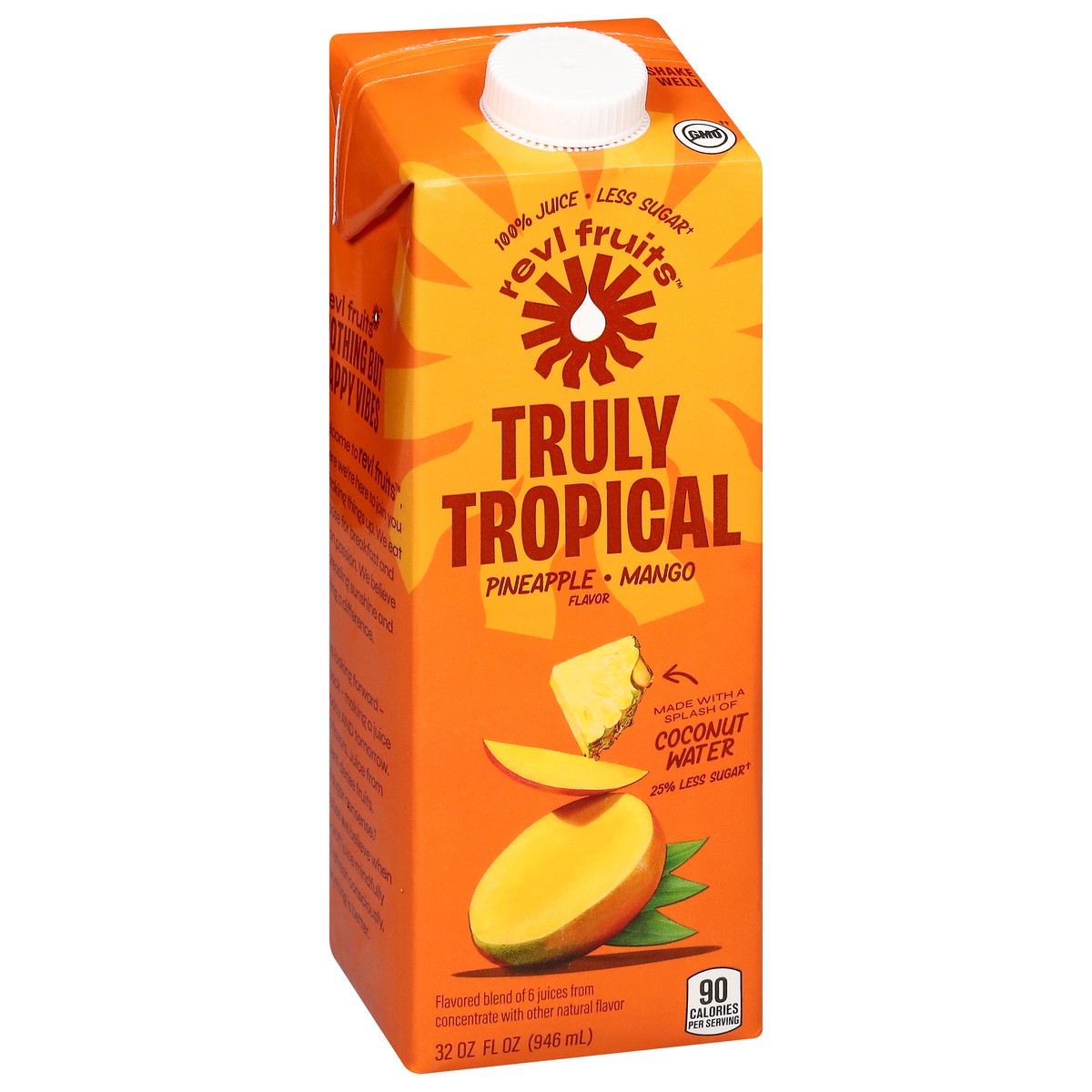slide 11 of 13, Revl Fruits REVL 32oz 100% Juice Pineapple Mango, 32 fl oz