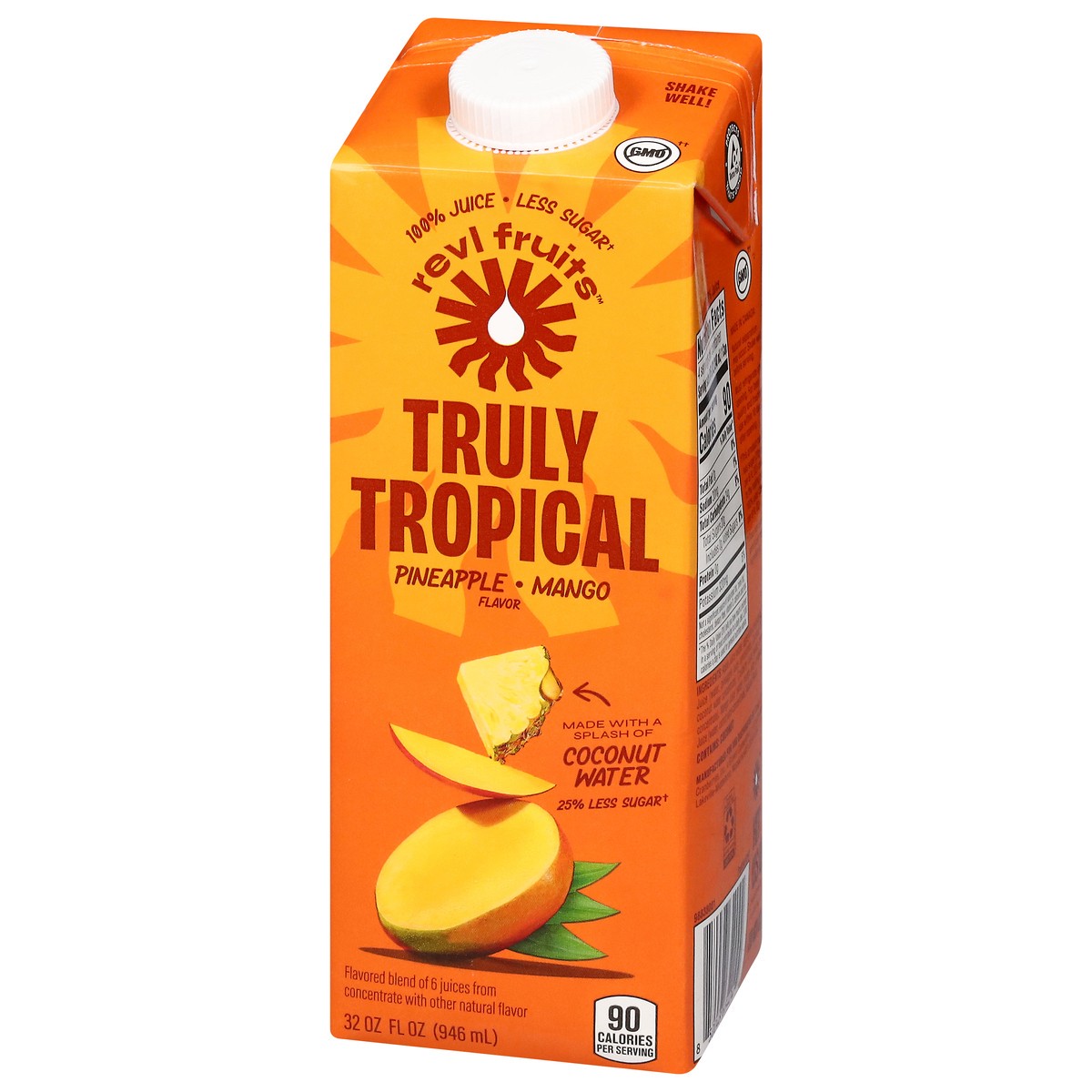 slide 2 of 13, Revl Fruits REVL 32oz 100% Juice Pineapple Mango, 32 fl oz