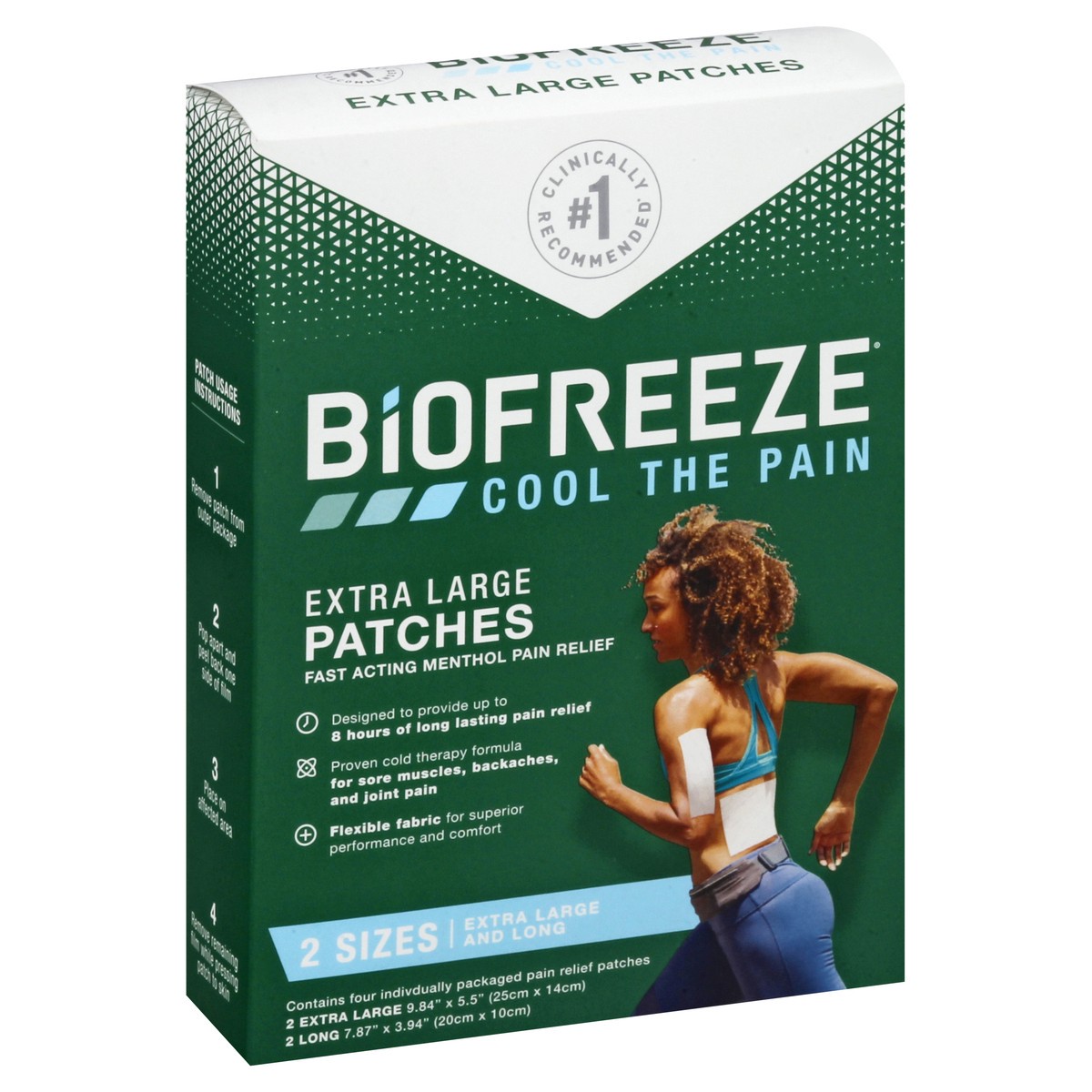 slide 6 of 9, Biofreeze Extra Large Pain Relief Patches 1 ea, 1 ct