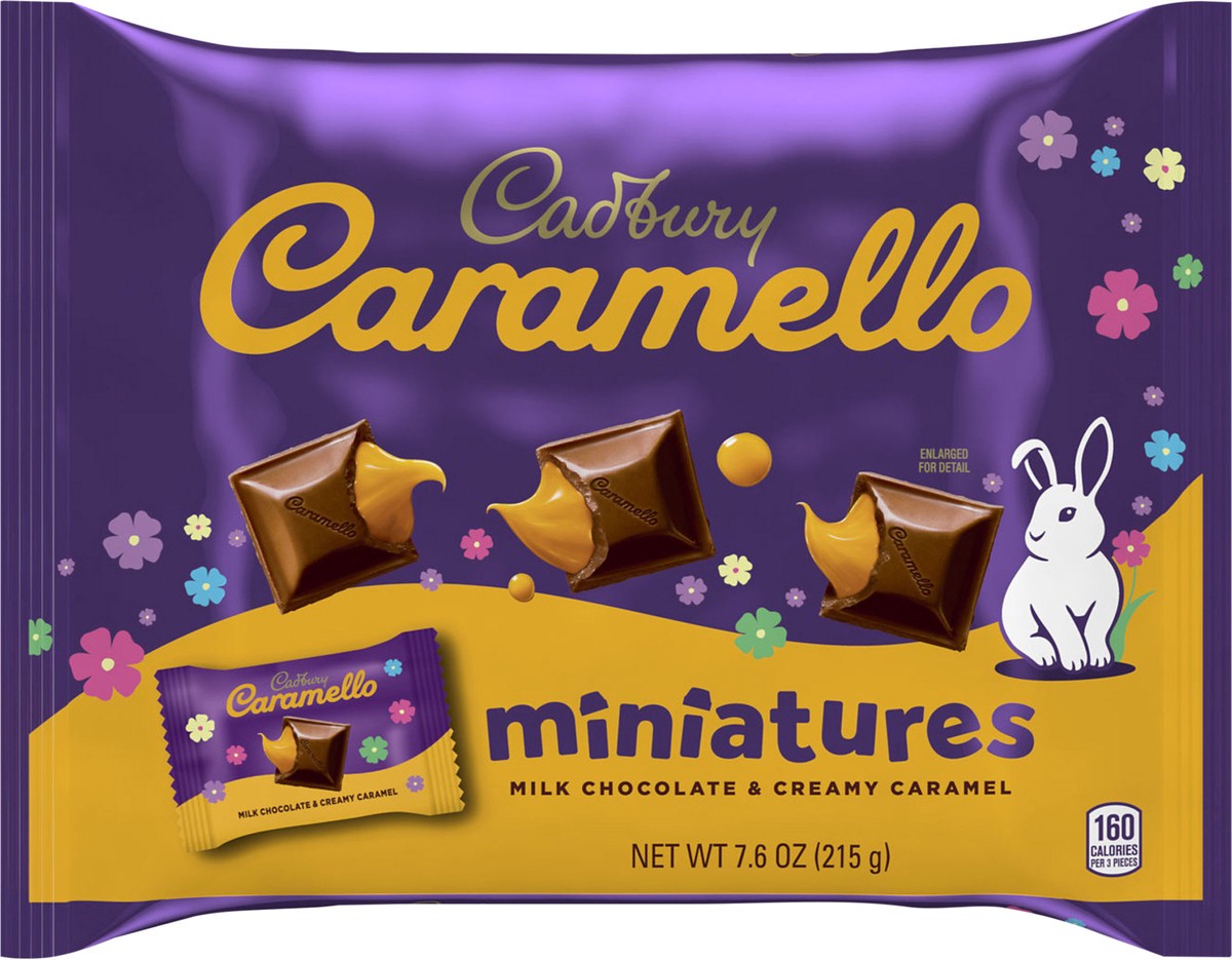 slide 3 of 7, CADBURY CARAMELLO Miniatures Milk Chocolate Caramel, Easter Candy Bag, 7.6 oz, 7.6 oz