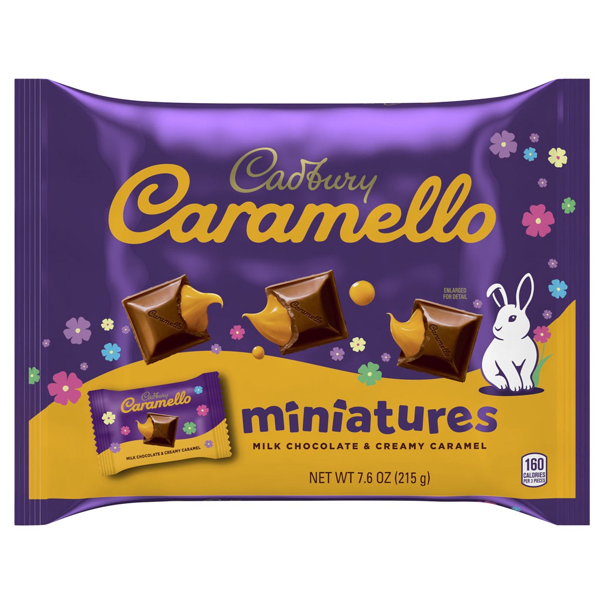 slide 1 of 7, CADBURY CARAMELLO Miniatures Milk Chocolate Caramel, Easter Candy Bag, 7.6 oz, 7.6 oz