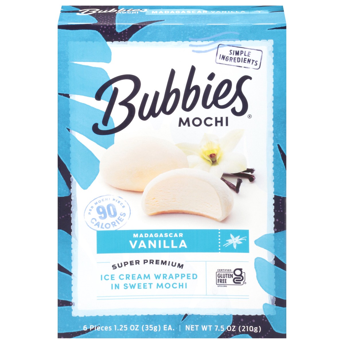 slide 1 of 1, Bubbies Madagascar Vanilla Mochi 6 - 1.25 oz ea, 6 ct