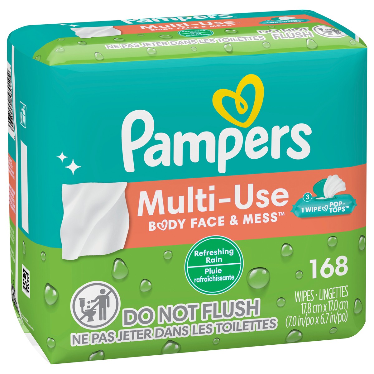 slide 2 of 4, Pampers Expressions Botanical Rain Baby Wipes 3x, 168 ct