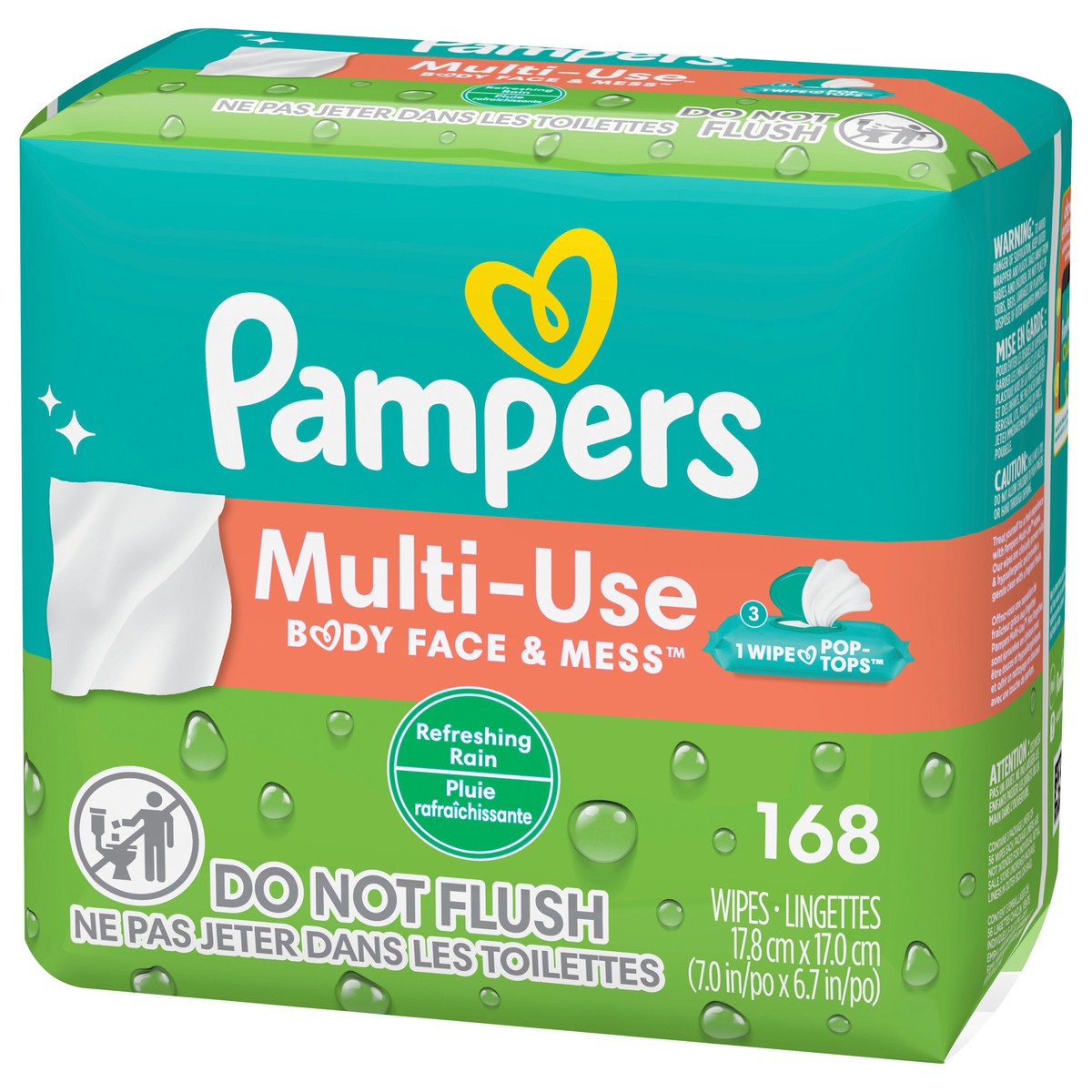 slide 3 of 4, Pampers Expressions Botanical Rain Baby Wipes 3x, 168 ct