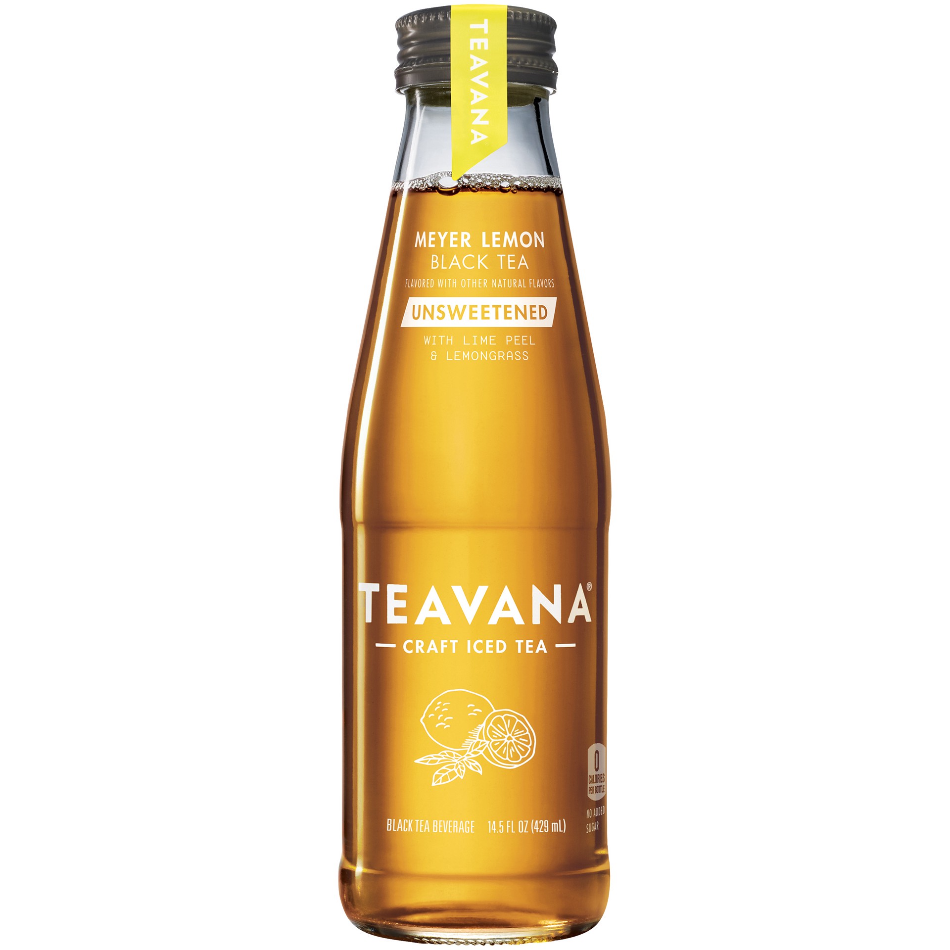 slide 1 of 8, Teavana Craft Iced Tea, Zero Calorie Unsweetened Meyer Lemon Black Tea, 14.5 fl. oz. Bottle, 14.50 fl oz