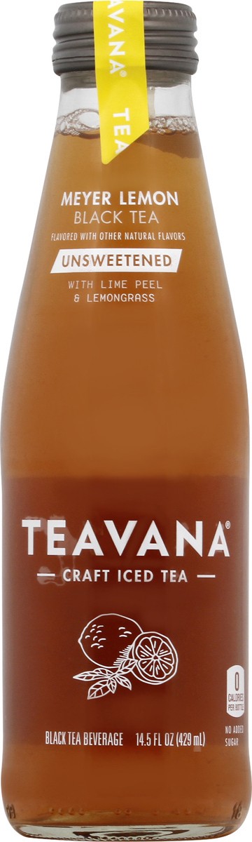 slide 6 of 8, Teavana Craft Iced Tea, Zero Calorie Unsweetened Meyer Lemon Black Tea, 14.5 fl. oz. Bottle, 14.50 fl oz
