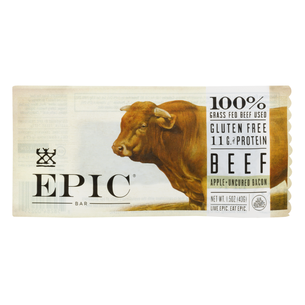 slide 1 of 6, EPIC Beef Apple Bacon Bar, 1.5 oz