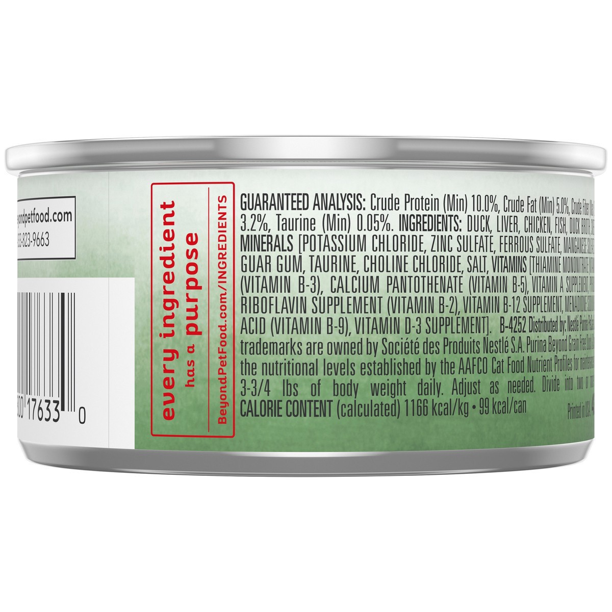 slide 5 of 7, Beyond Purina Beyond Grain Free Canadian Duck and Sweet Potato Recipe Wet Cat Food Pate - 3 oz. Can, 3 oz