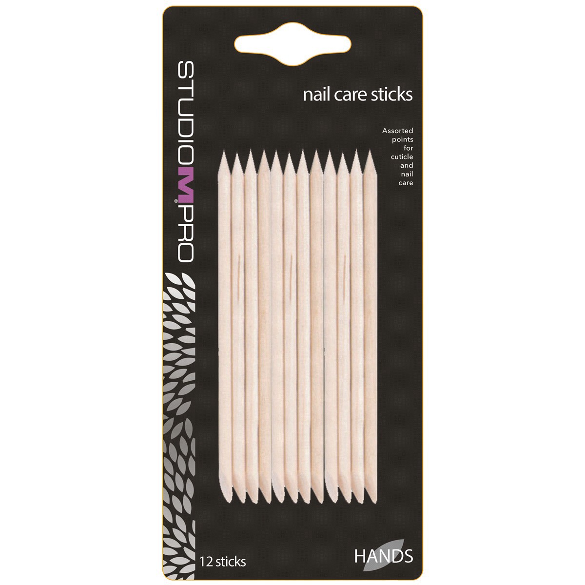 slide 1 of 1, Studio M Nail Care Sticks, 12 ct