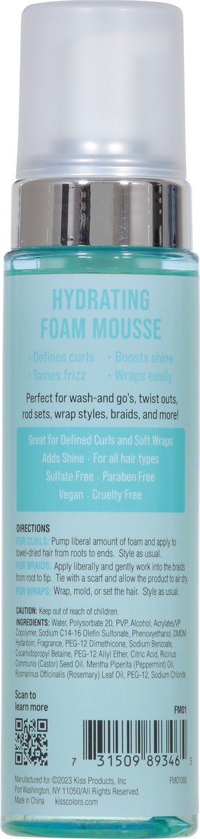 slide 8 of 9, Kiss Colors & Care Intensely Hydrating Flex Styling & Hold Foam Mousse 8.7 fl oz, 8.7 fl oz