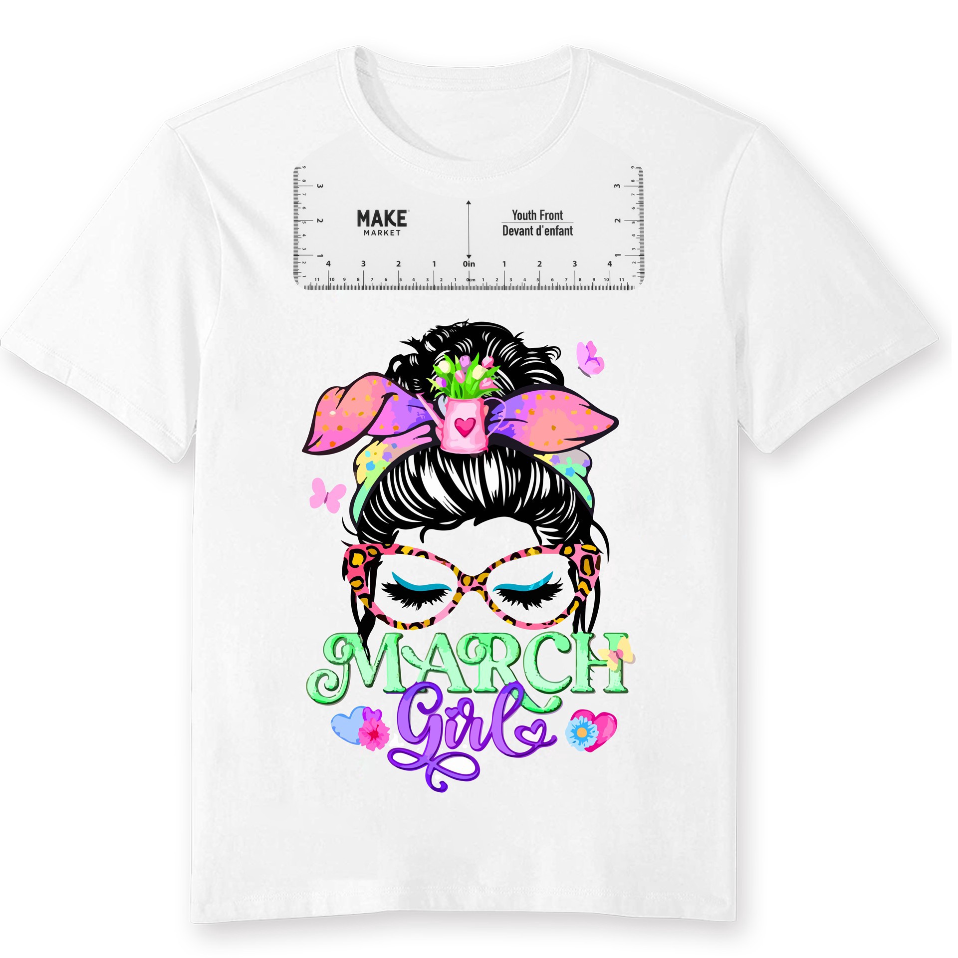 slide 5 of 8, T-Shirt Ruler Guide Set By Make Market, 4.8 in x 0.02 in