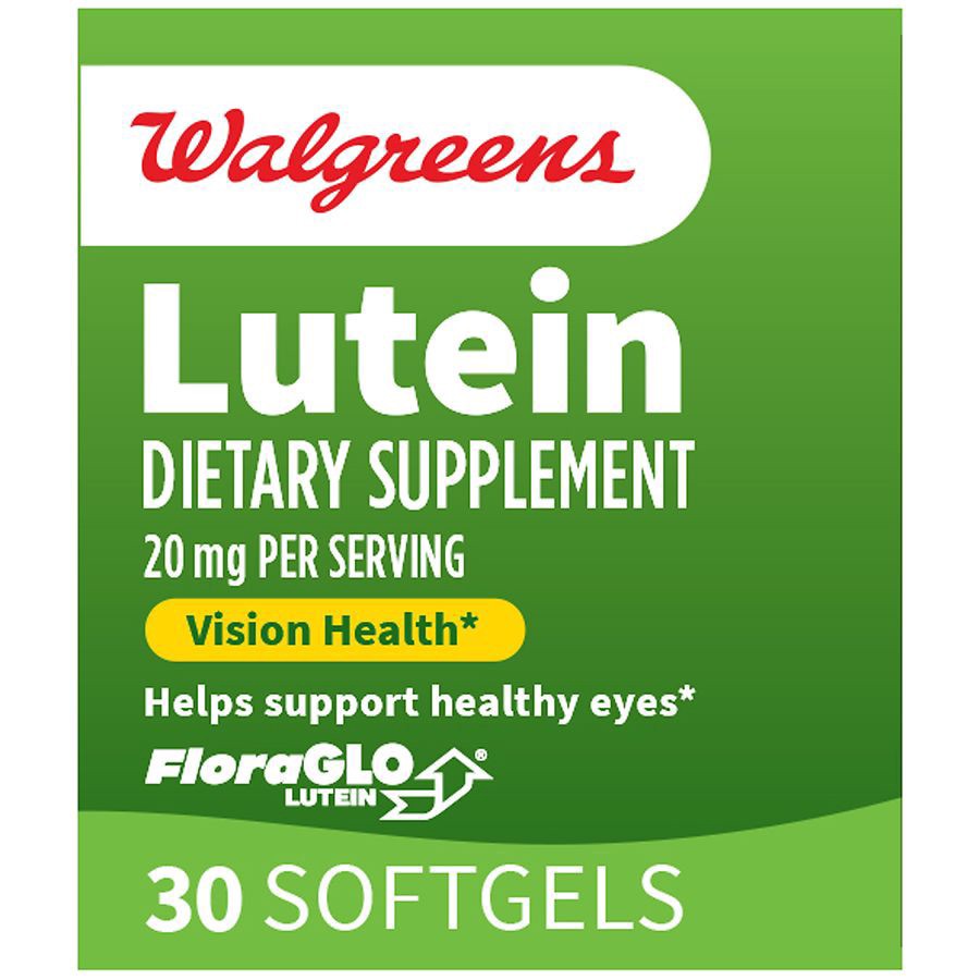 slide 1 of 5, Walgreens Lutein 20 mg Softgels, 30 ct