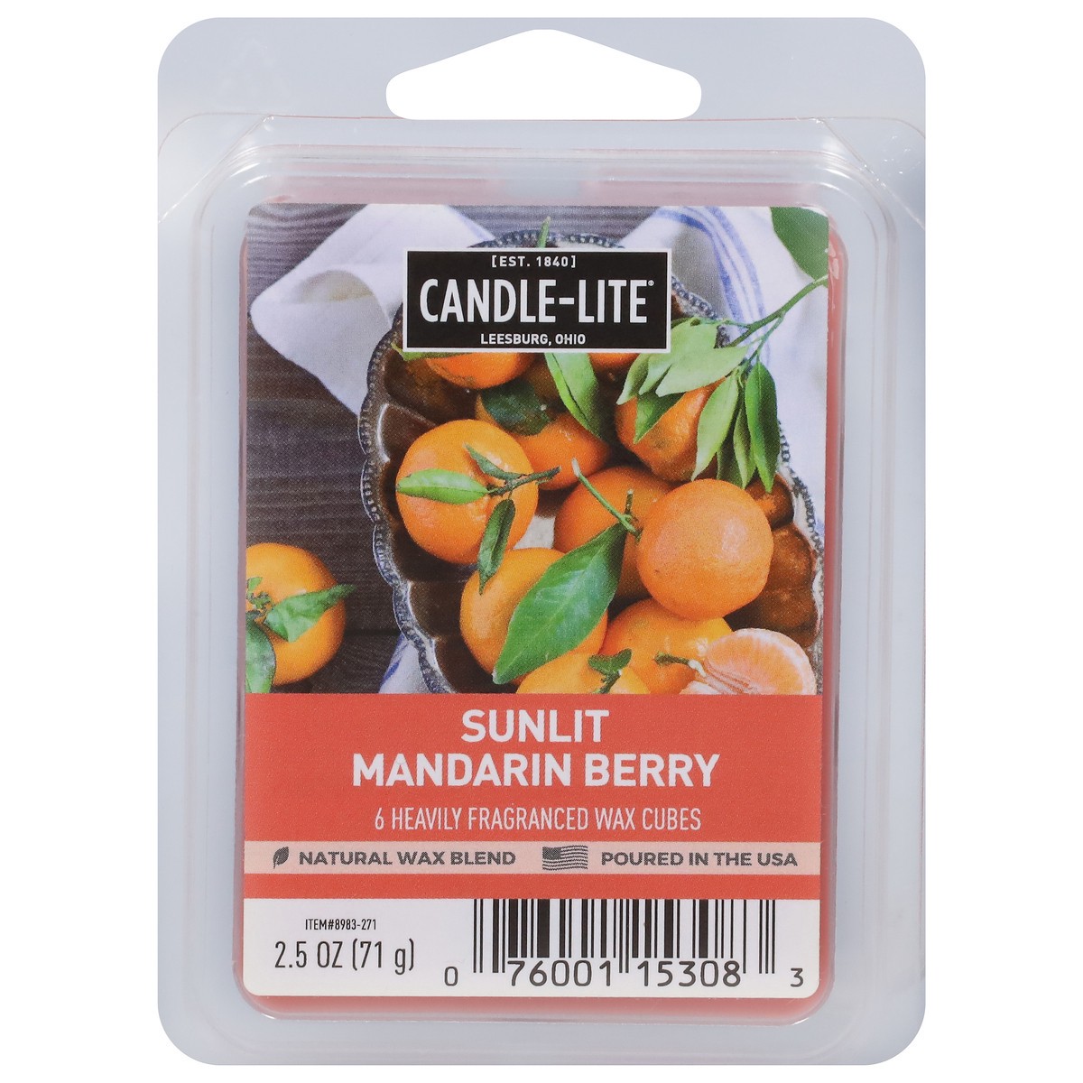 slide 7 of 11, Candle-Lite Sunlit Mandarin Berry Wax Cubes 6 ea, 6 ct
