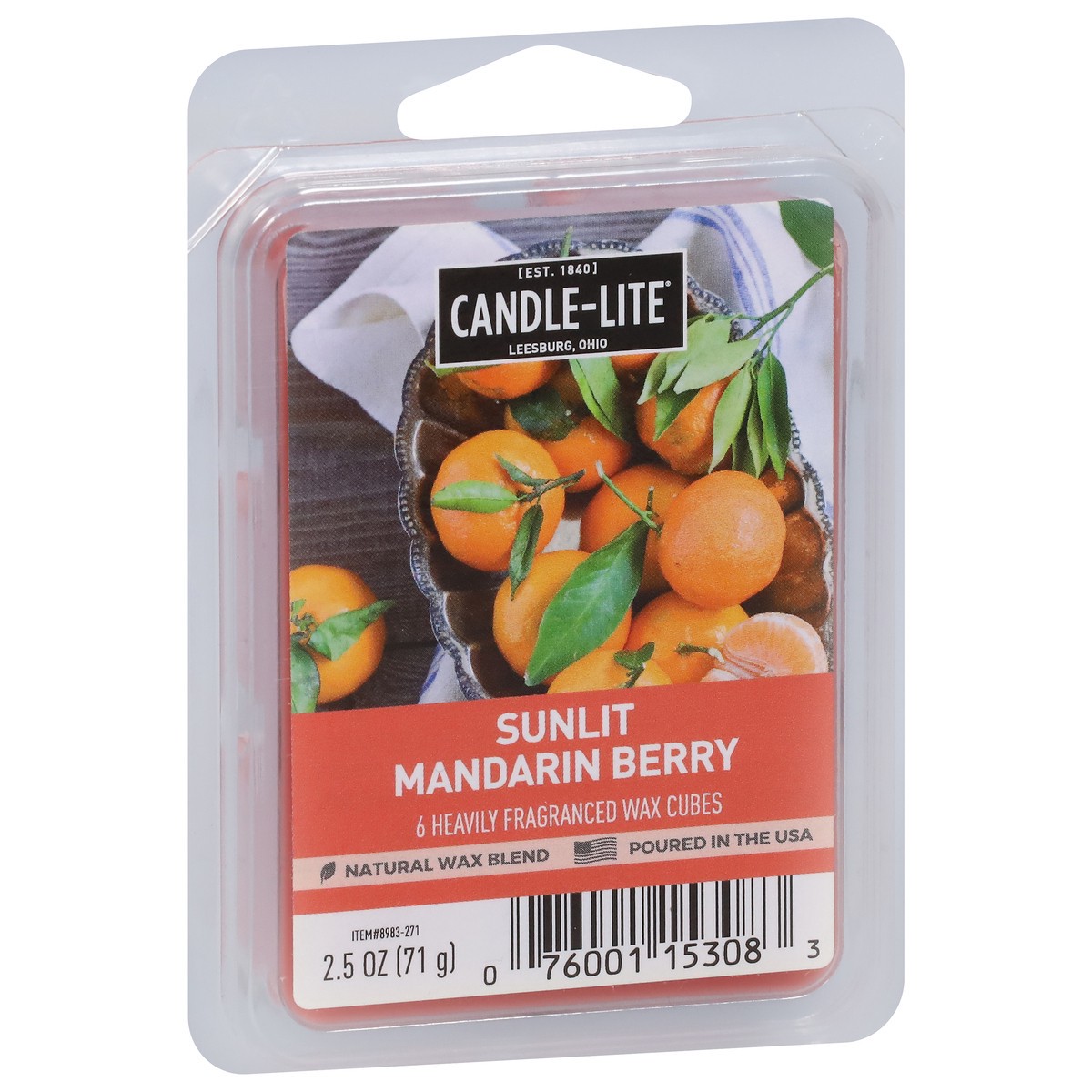 slide 8 of 11, Candle-Lite Sunlit Mandarin Berry Wax Cubes 6 ea, 6 ct