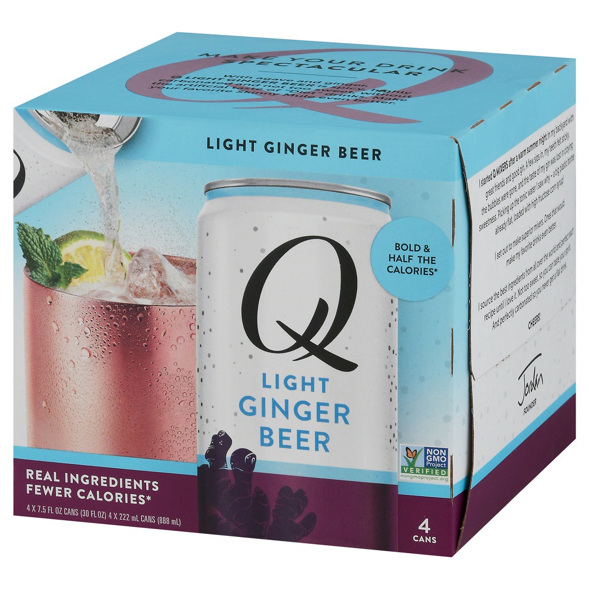 slide 3 of 9, Q Mixers Light Ginger Beer, 7.5 fl oz