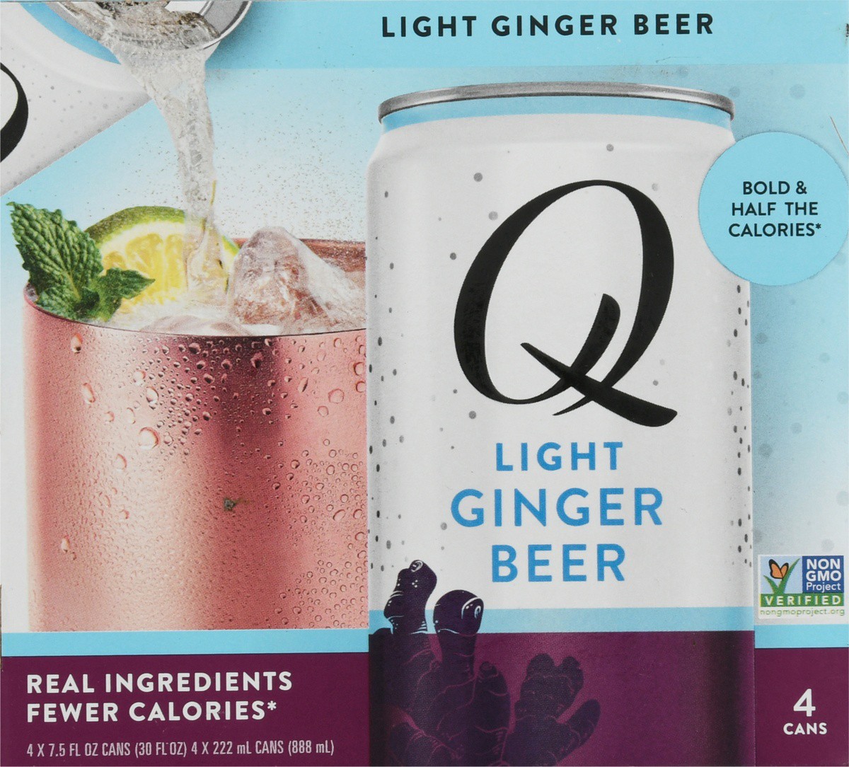 slide 4 of 9, Q Mixers Light Ginger Beer, 7.5 fl oz