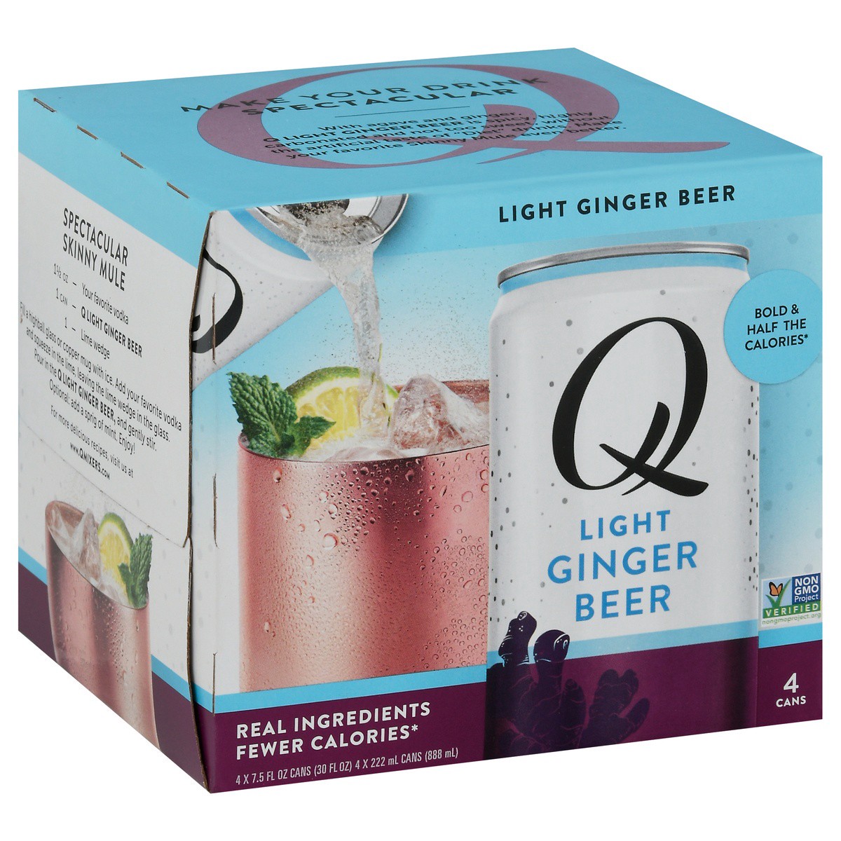 slide 1 of 9, Q Mixers Light Ginger Beer, 7.5 fl oz