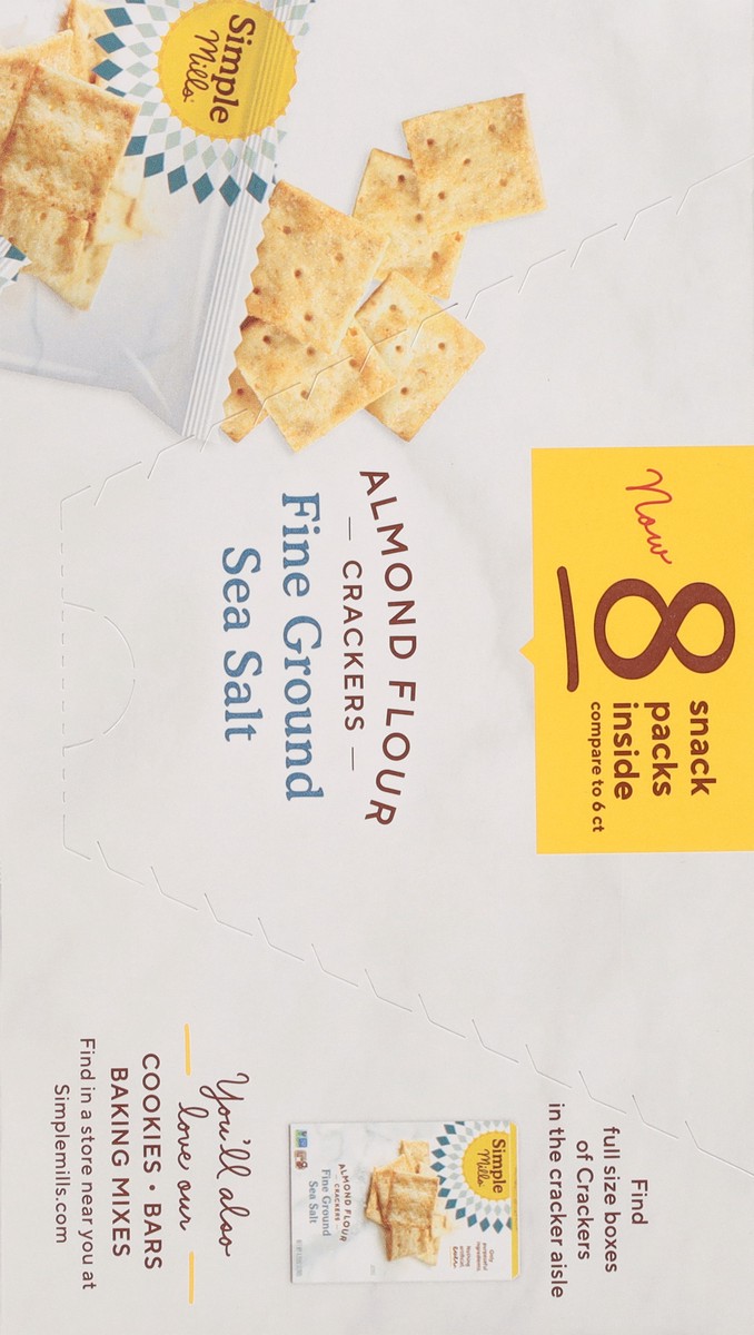 slide 11 of 17, Simple Mills Almond Flour Fine Ground Sea Salt Crackers 8 - 0.8 oz Packs, 8 ct