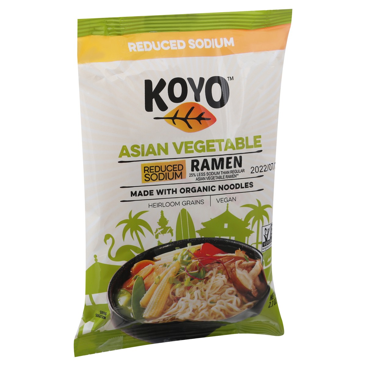 slide 3 of 9, Koyo Reduced Sodium Asian Vegetable Ramen 2.1 oz, 2.1 oz