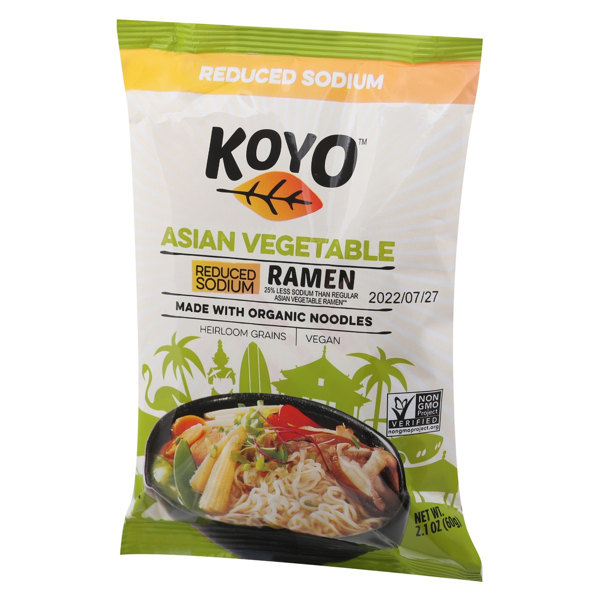 slide 5 of 9, Koyo Reduced Sodium Asian Vegetable Ramen 2.1 oz, 2.1 oz