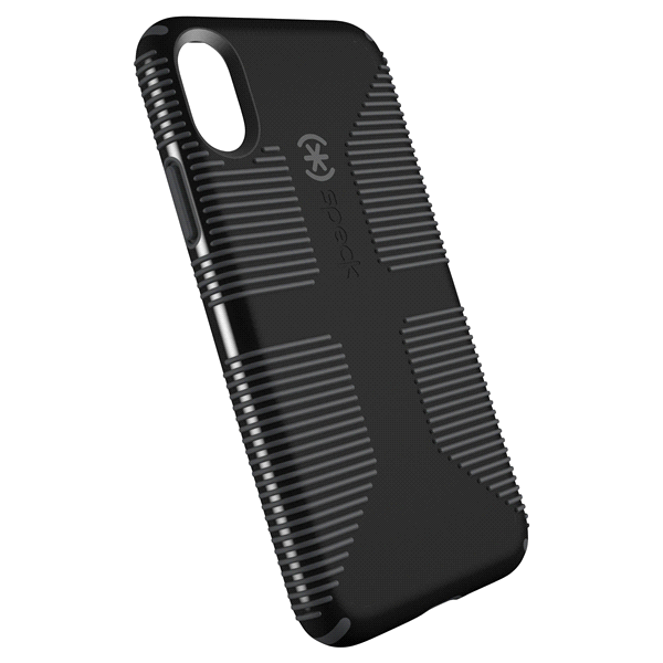 slide 1 of 1, Speck CandyShell Grip Case iPhone X- Black/Gray, 1 ct