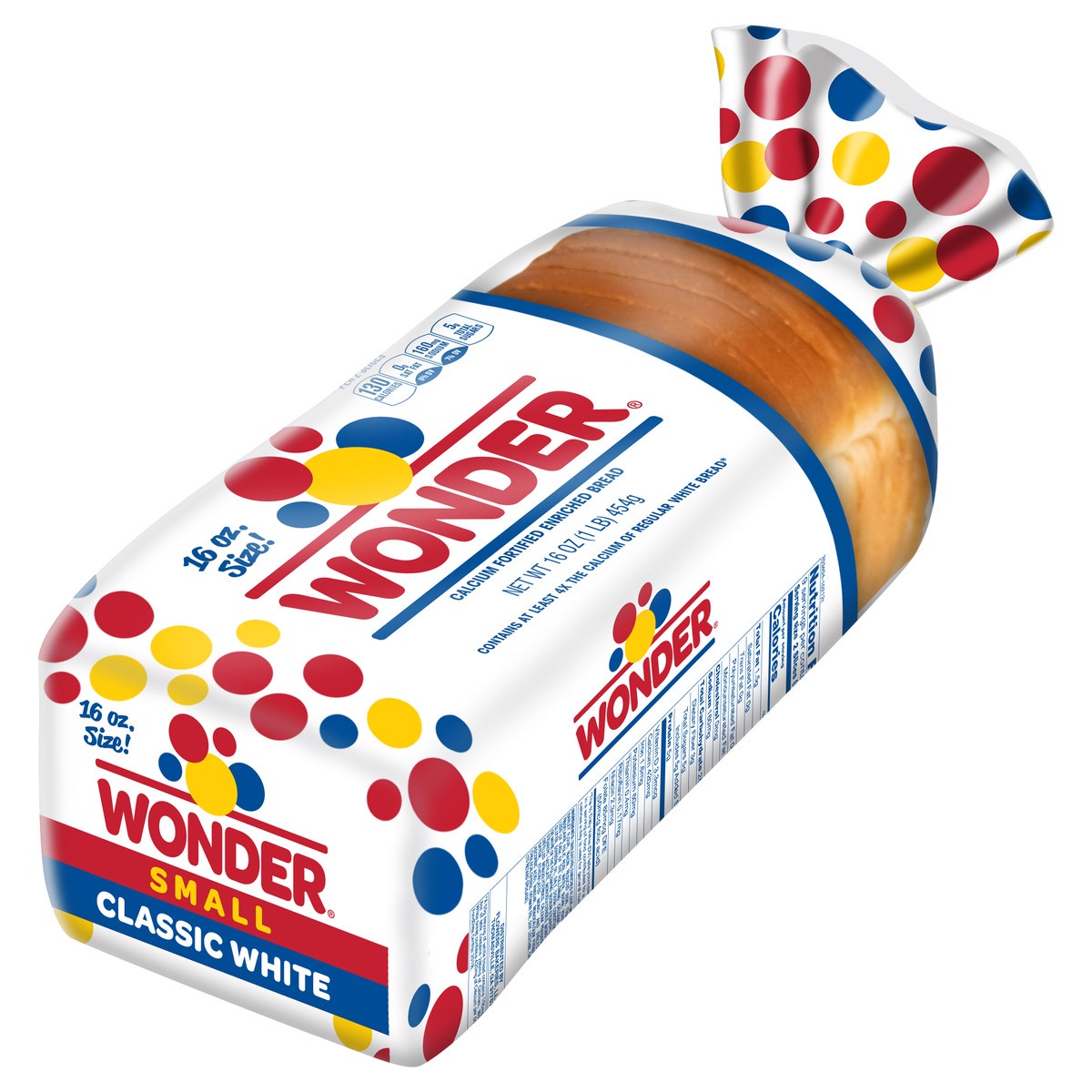 slide 9 of 10, Wonder Bread Small Classic White Sandwich Bread, Sliced White Bread, 16 oz Loaf, 16 oz