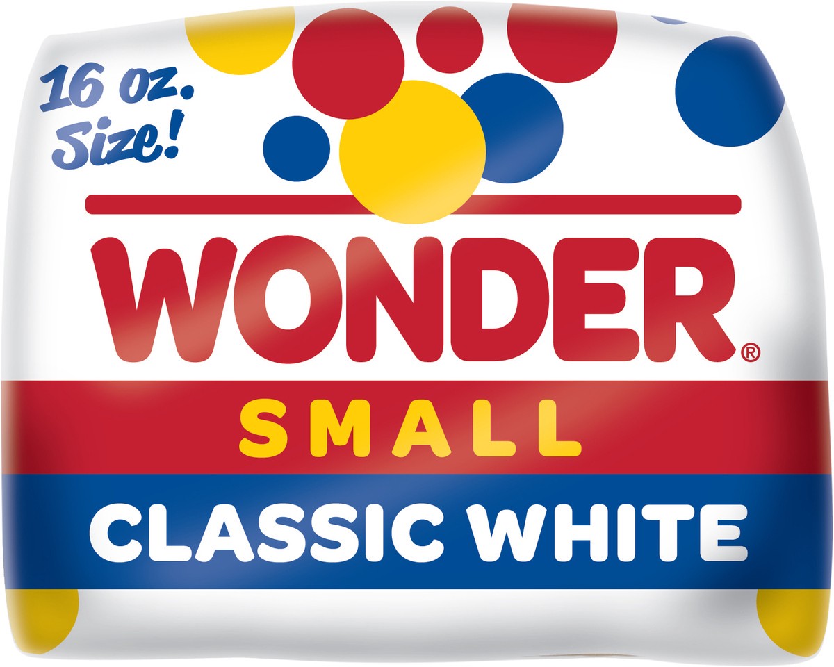 slide 2 of 10, Wonder Bread Small Classic White Sandwich Bread, Sliced White Bread, 16 oz Loaf, 16 oz