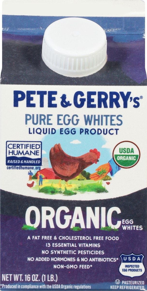 slide 12 of 12, Pete and Gerry's Pete and Gerrys Egg Whites Organic Liquid - 16 Oz, 16 oz