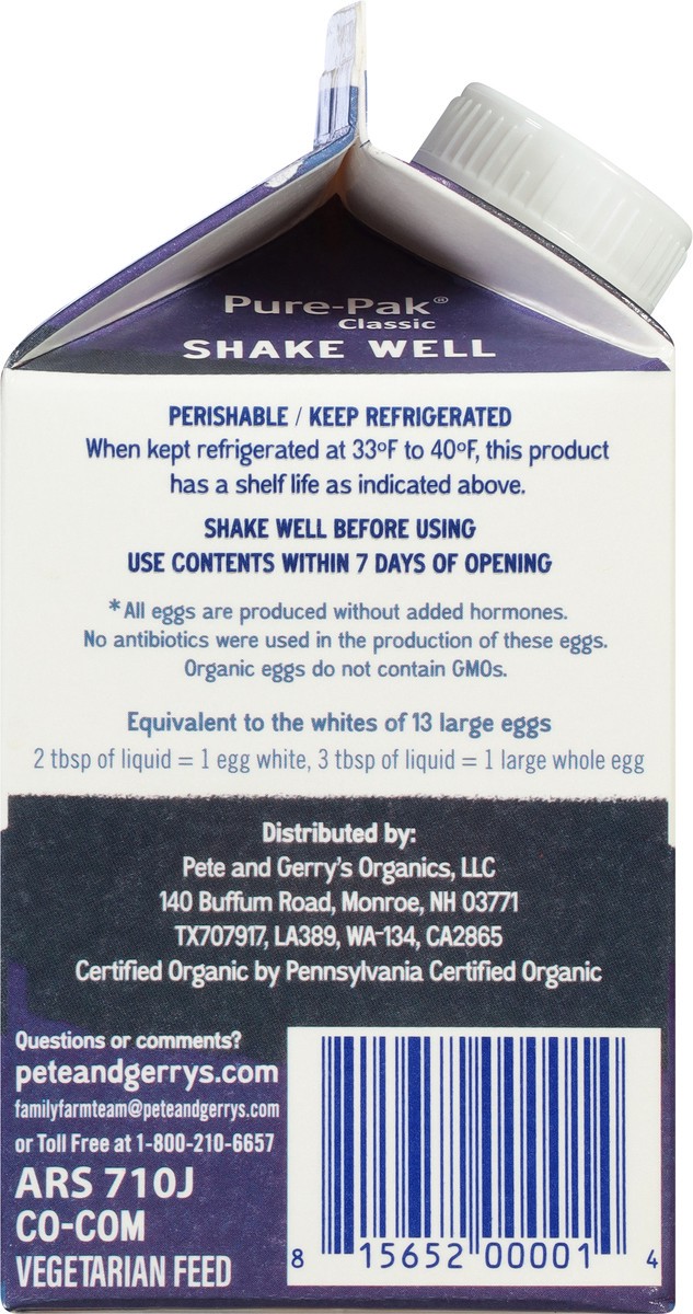 slide 8 of 12, Pete and Gerry's Pete and Gerrys Egg Whites Organic Liquid - 16 Oz, 16 oz