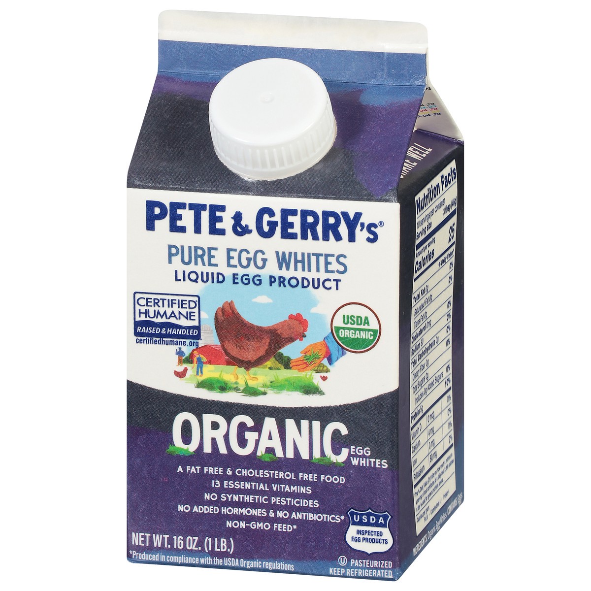 slide 9 of 12, Pete and Gerry's Pete and Gerrys Egg Whites Organic Liquid - 16 Oz, 16 oz