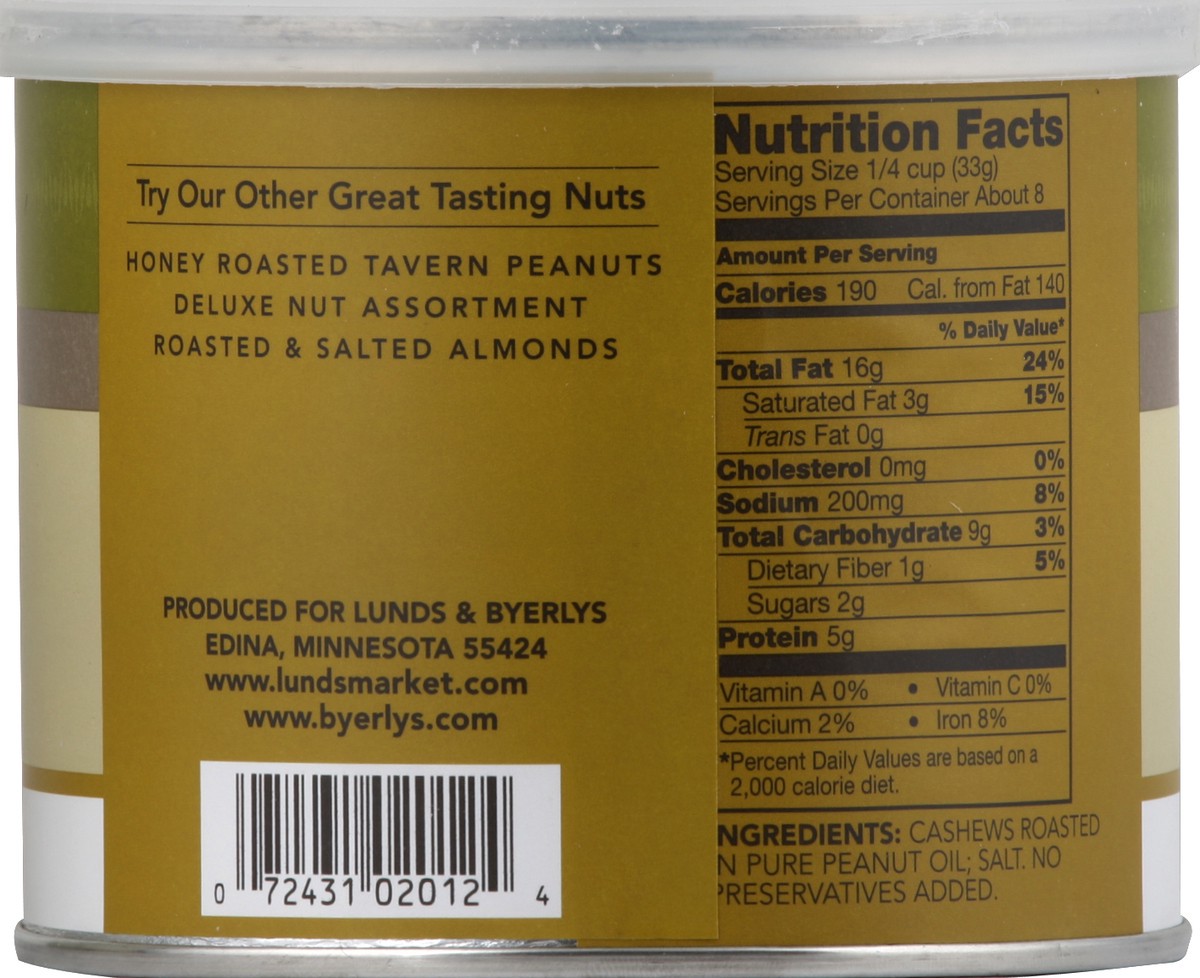 slide 3 of 3, Lunds & Byerlys Cashews 9 oz, 9 oz