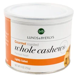 Lunds & Byerlys Gourmet Roasted Whole Cashews 9 oz
