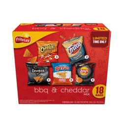 Frito-Lay BBQ & Cheddar Mix 18 - 1 oz Bags