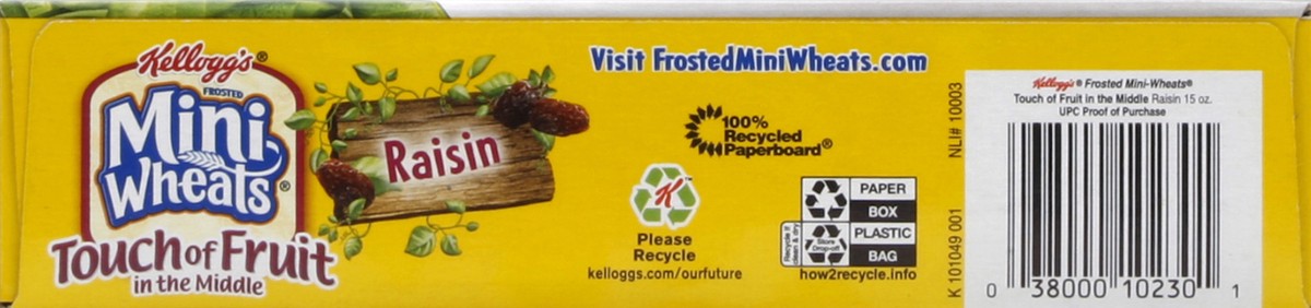 slide 4 of 6, Kellogg's Frosted Mini-Wheats Touch Of Fruit Raisin Cereal, 15 oz