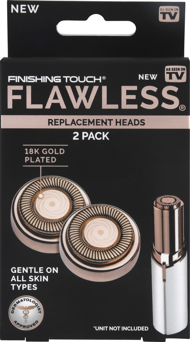 slide 3 of 9, Finishing Touch Flawless 2 pack Replacement Heads 2 ea, 2 ct