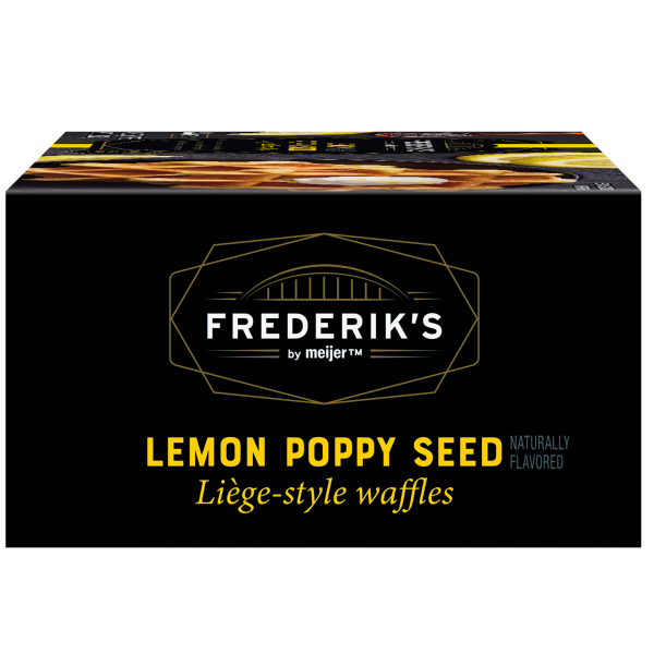 slide 12 of 29, FREDERIKS BY MEIJER Frederik's by Meijer Frozen Lemon Poppy Seed Liege Style Waffles, 9.1 oz
