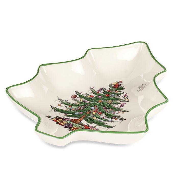 slide 1 of 1, Spode Christmas Tree Tree-Shaped Serving Dish, 1 ct