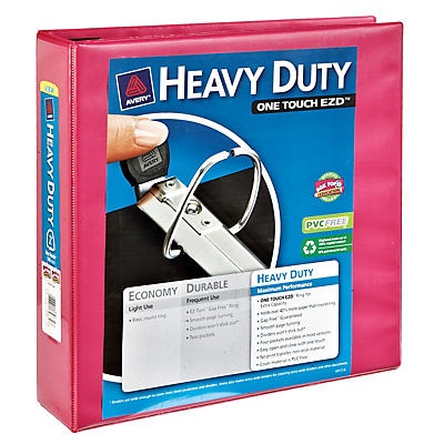 slide 1 of 1, Avery Clear Cover Heavy Duty 3 Ring Binder Assorted 2 Inch, 2 in