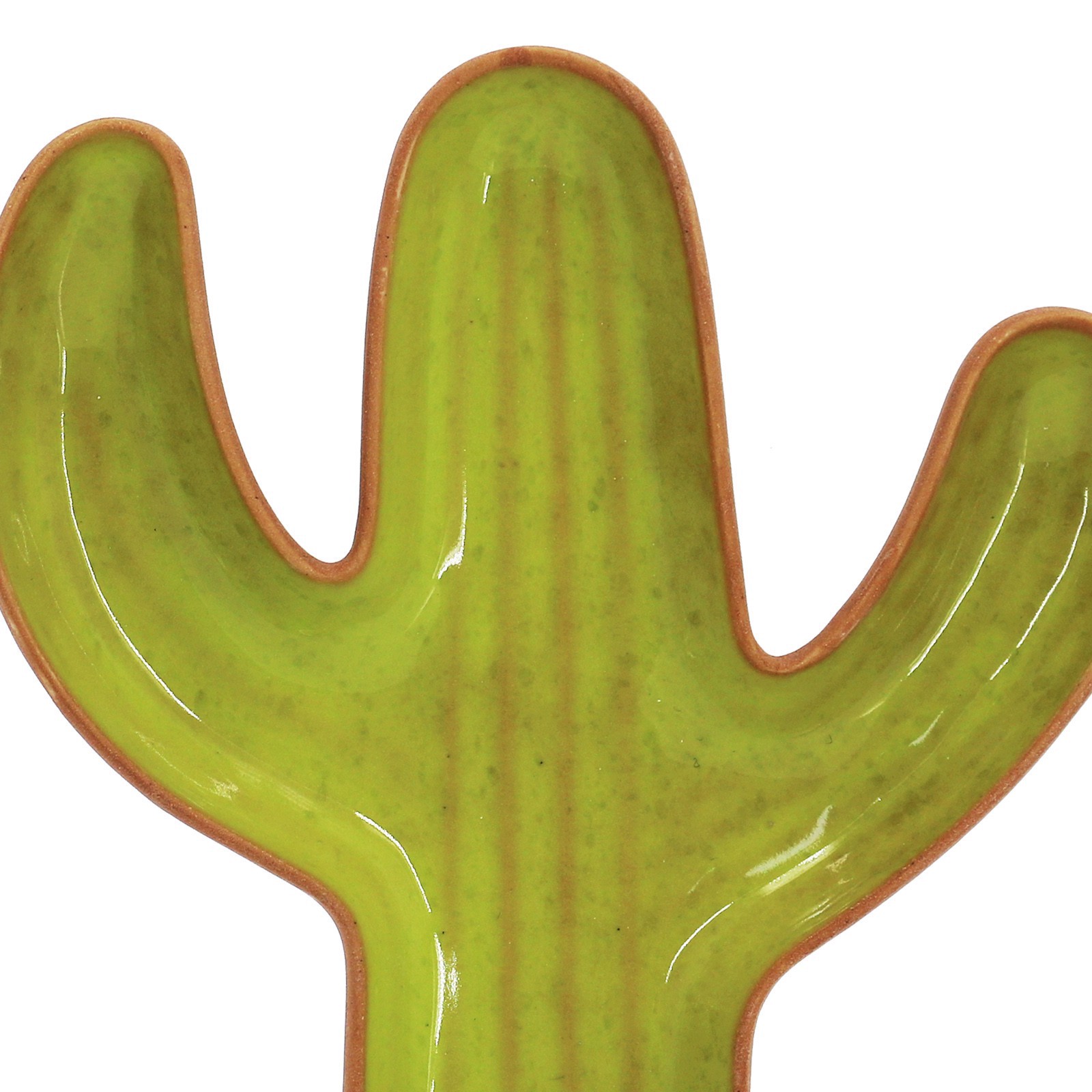 slide 3 of 3, 8.25" Green Cactus Ceramic Dish By Ashland, 8.25 in
