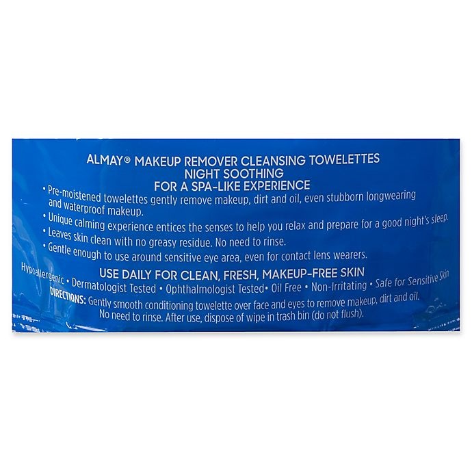 slide 3 of 3, Almay Night Soothing Makeup Remover Cleansing Towelettes With Vanilla And Chamomile, 25 ct